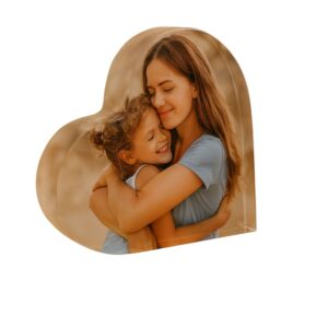 הדפסה על זכוכית לב מידה 15X15 עובי 3 ס"מ